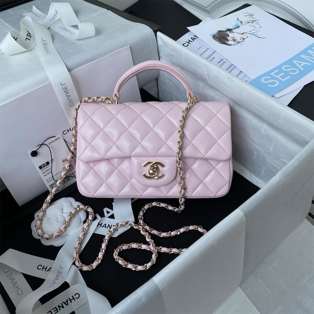 CHANEL Mini Classic Handbag With Top Handle